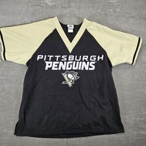 NHL Pittsburgh Penguins T-Shirt Jersey Color Block‎ Short Sleeve Mens Size S